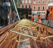 6" Copper Gutters in City Setting